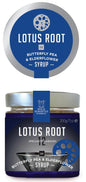 Wholesale Wild Hibiscus Lotus Root in Elder & Butterfly Pea Flower Syrup 7 oz Jar-6ct Case Bulk