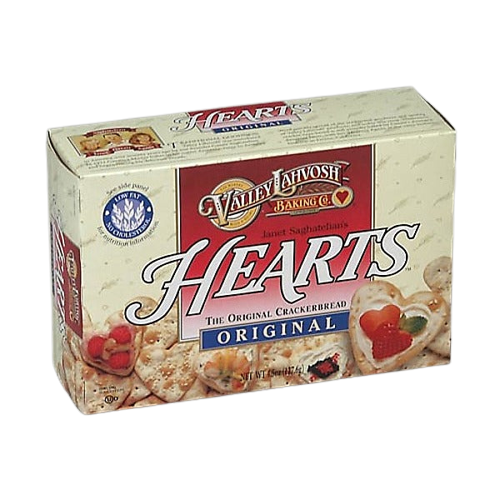 Wholesale Valley Lahvosh Heart Shaped Crackerbread Crackers 4.5 oz-12ct Case Bulk