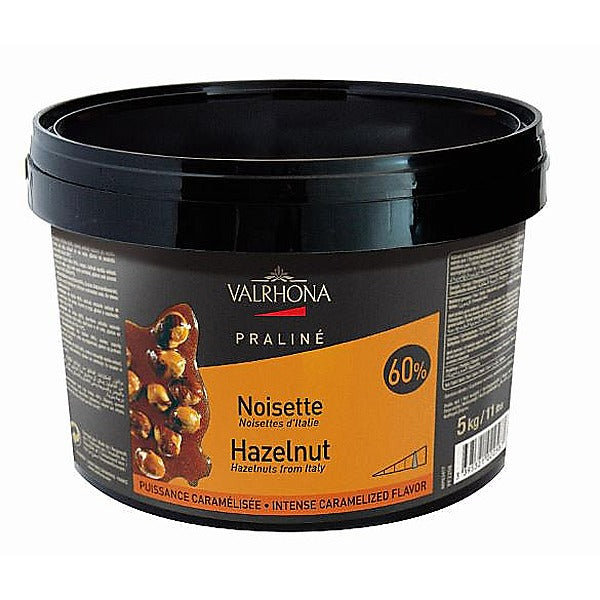 Wholesale Valrhona 60% Hazelnut Praline Paste 5 kg-1ct Case Bulk
