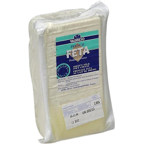 Wholesale Valbreso Feta Loaf Form 10 lbs-2ct Case Bulk