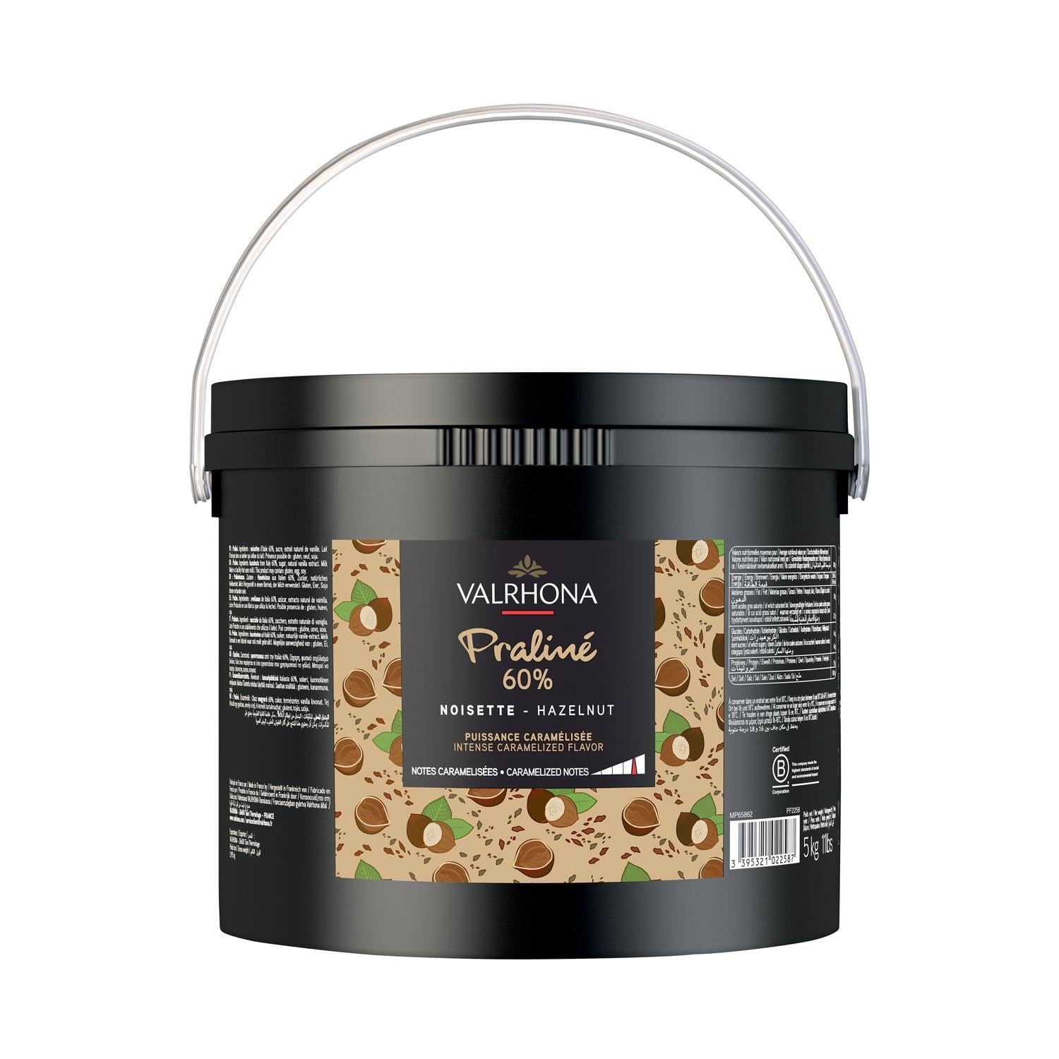 Wholesale Valrhona 60% Hazelnut Praline Paste 5 kg- Bulk