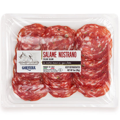 Wholesale Golfera Sliced Nostrano Salami | 3 oz- Bulk