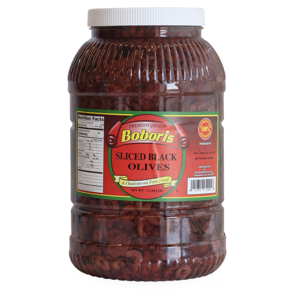 Wholesale Boboris Black Sliced/Chopped Olives | 1 gl- Bulk