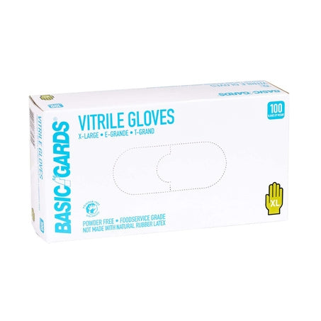 Wholesale Basic Gards Each Extra Large Blue Vitrile Gloves- Bulk