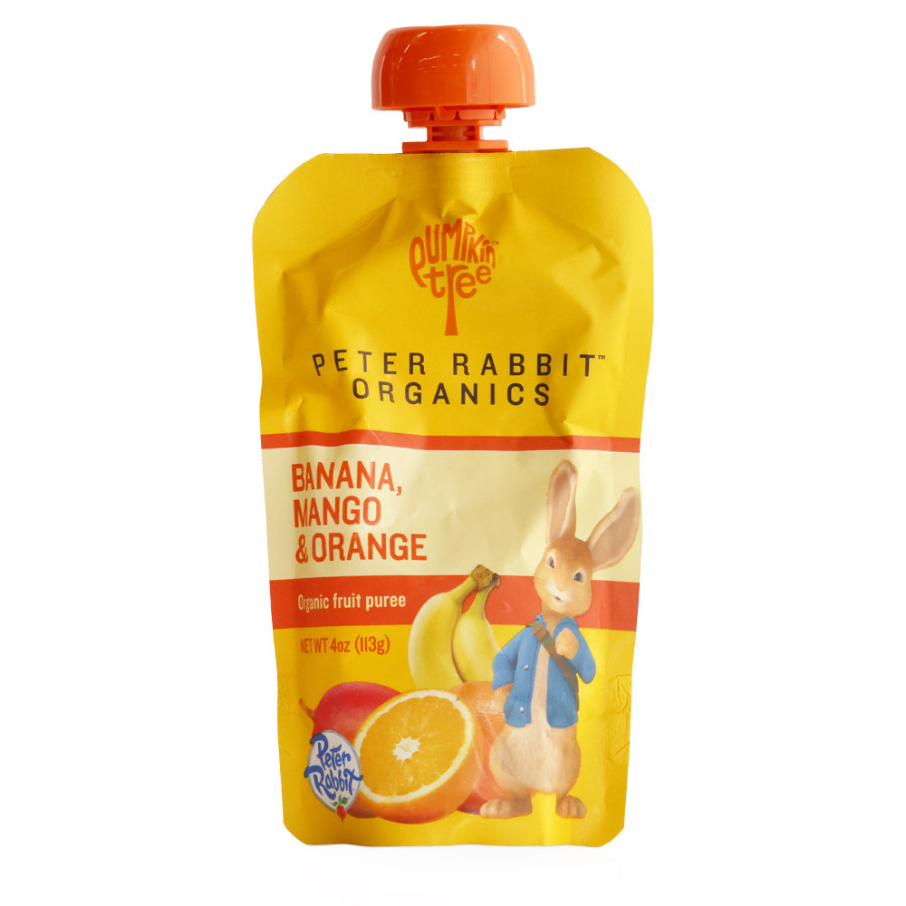 Wholesale Peter Rabbit Case Mango Banana & Orange Puree- Bulk