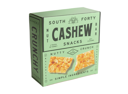 Wholesale South Forty Cashew Nut Bars 1.4 Oz Bars- Bulk