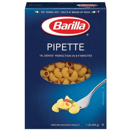 Wholesale Barilla Case Pipette Rigate Pasta- Bulk