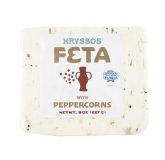 Wholesale Kryssos Peppercorn Feta Cuts 8 Oz- Bulk