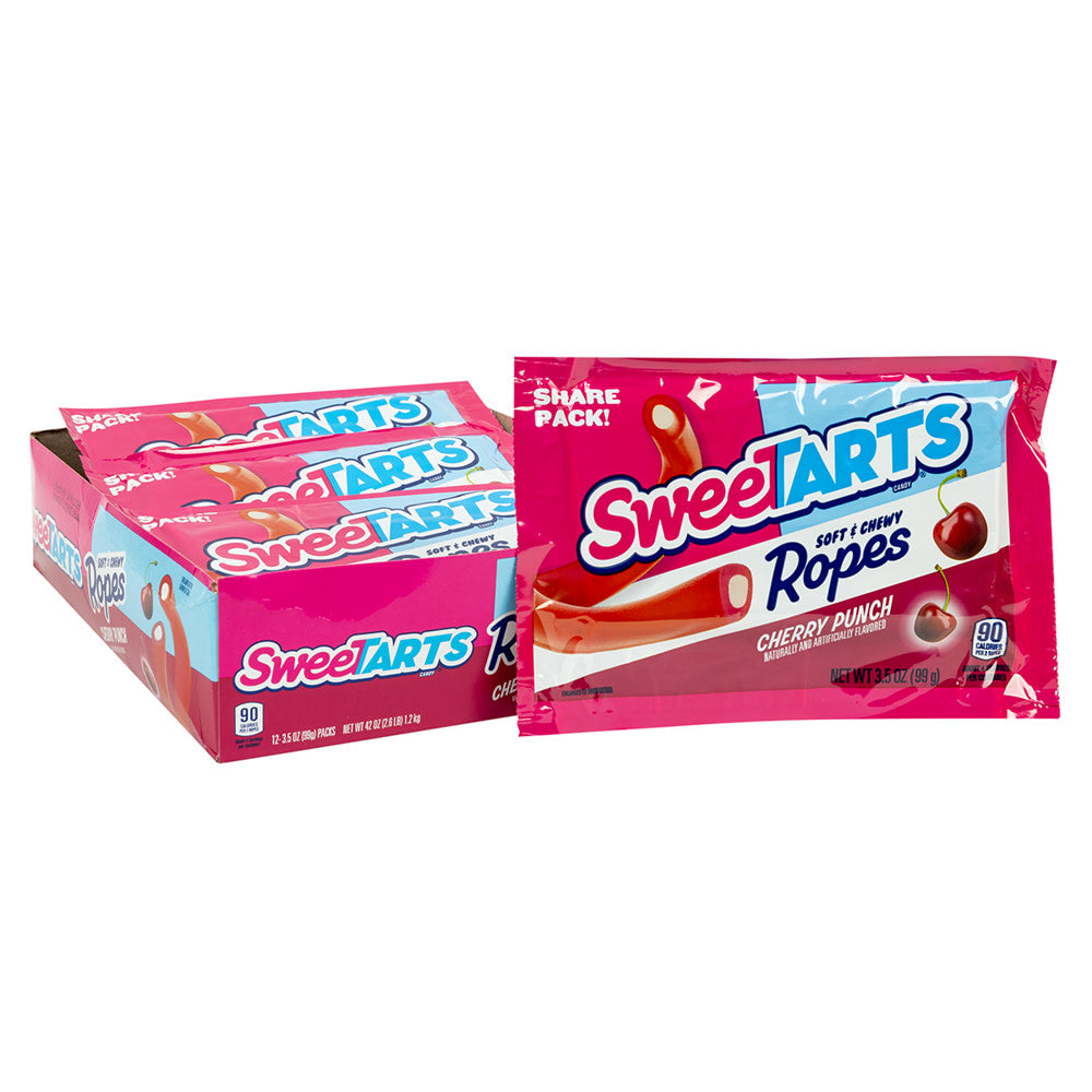 Wholesale Sweetarts Cherry Punch Chewy Ropes 3.5 Oz- Bulk