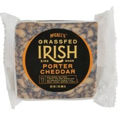 Wholesale McCall's Cheddar Irish Porter Grassfed Cheddar Cuts 7 Oz- Bulk