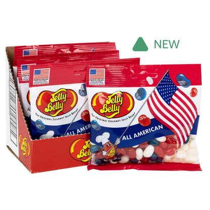 Wholesale Jelly Belly All American Mix 3.5 Oz Peg Bag- Bulk