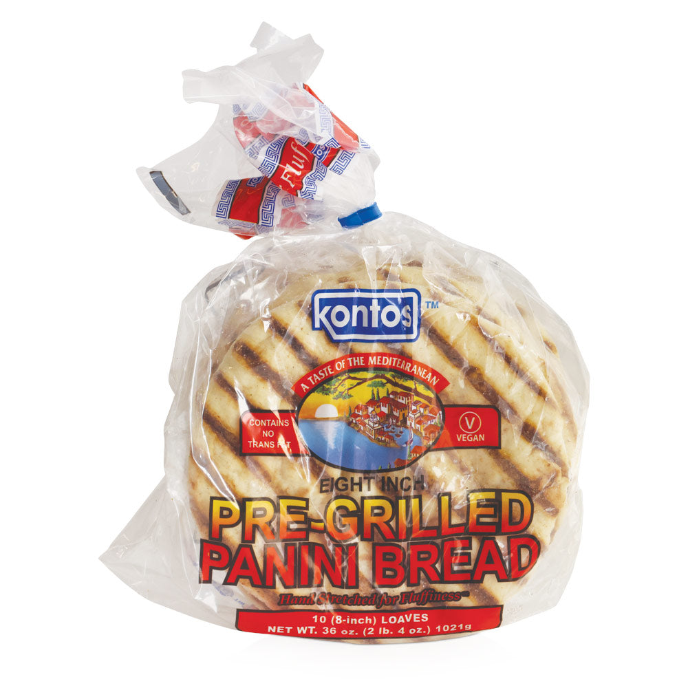 Wholesale Kontos Case 8In Pre-Grilled Panini Bread- Bulk