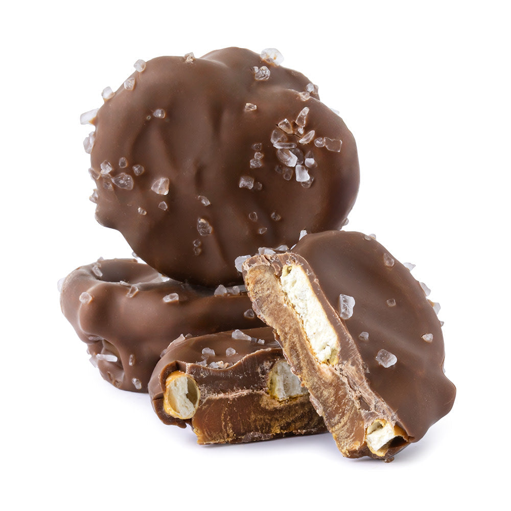 Wholesale BoxNCase Milk Chocolate Sea Salt Caramel Pretzels- Bulk