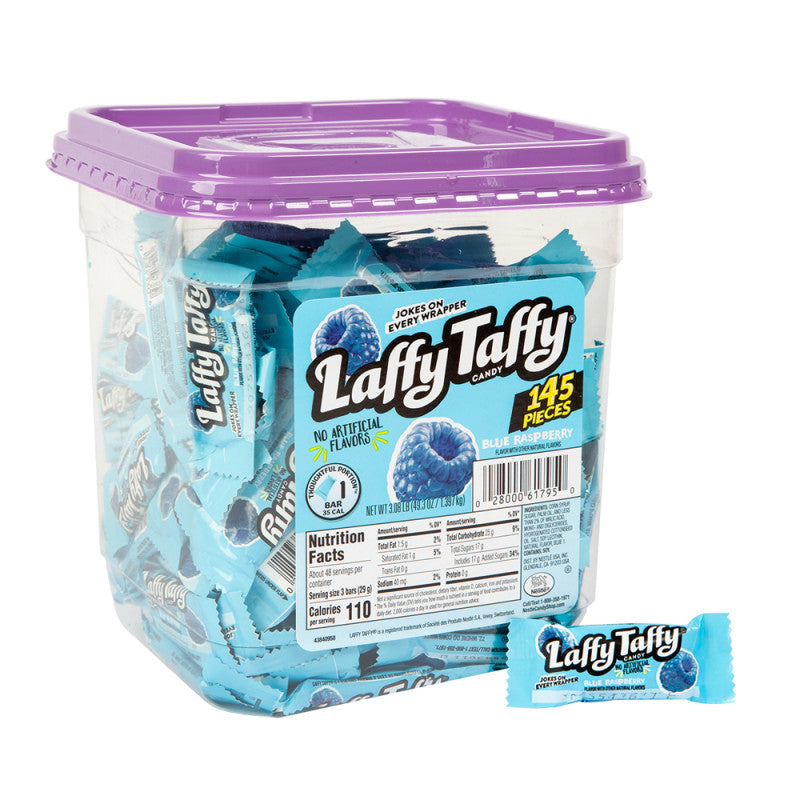 Wholesale Laffy Taffy Mini Blue Raspberry Tub- Bulk