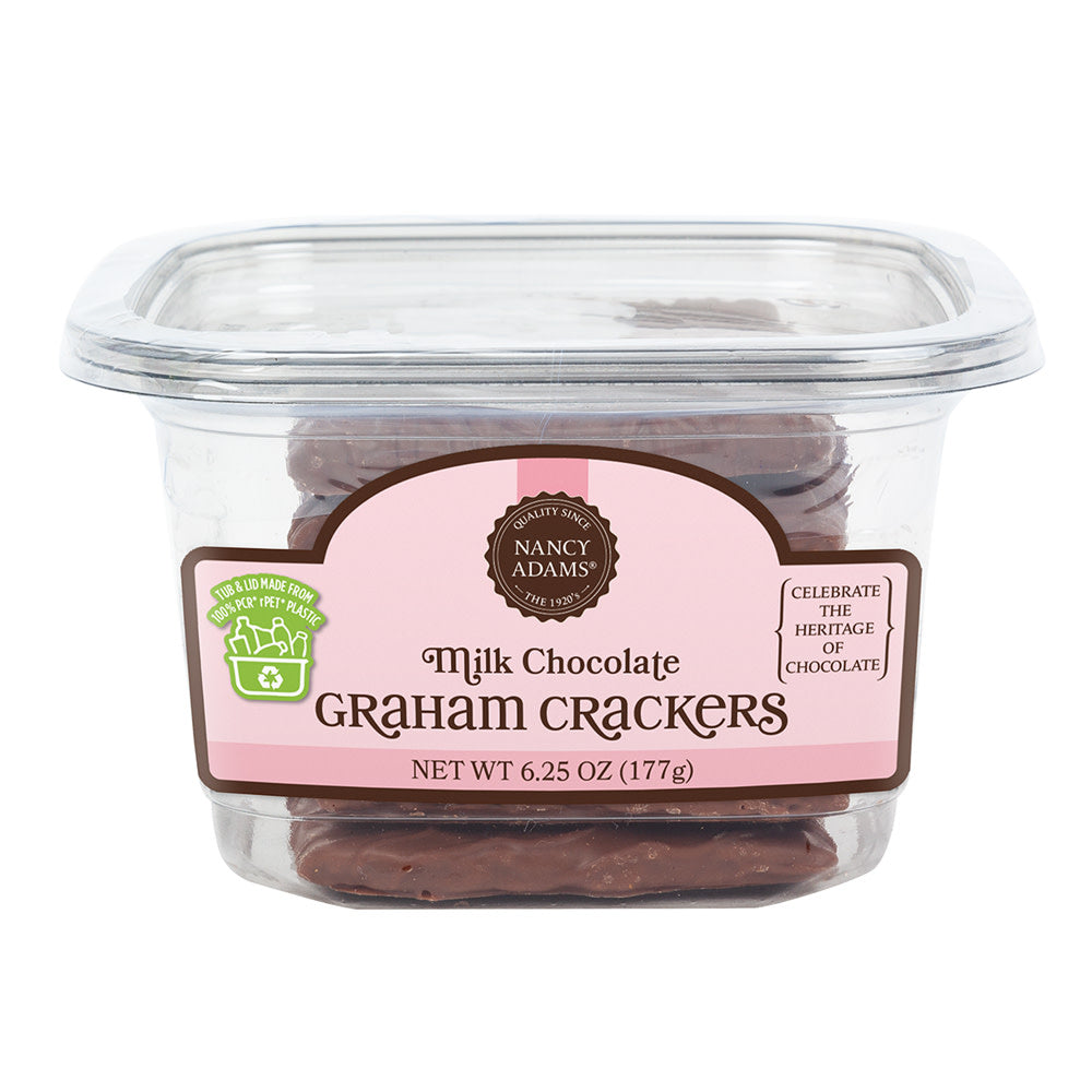 Wholesale Nancy Adams Milk Chocolate Graham Crackers 6.25 Oz Tub- Bulk
