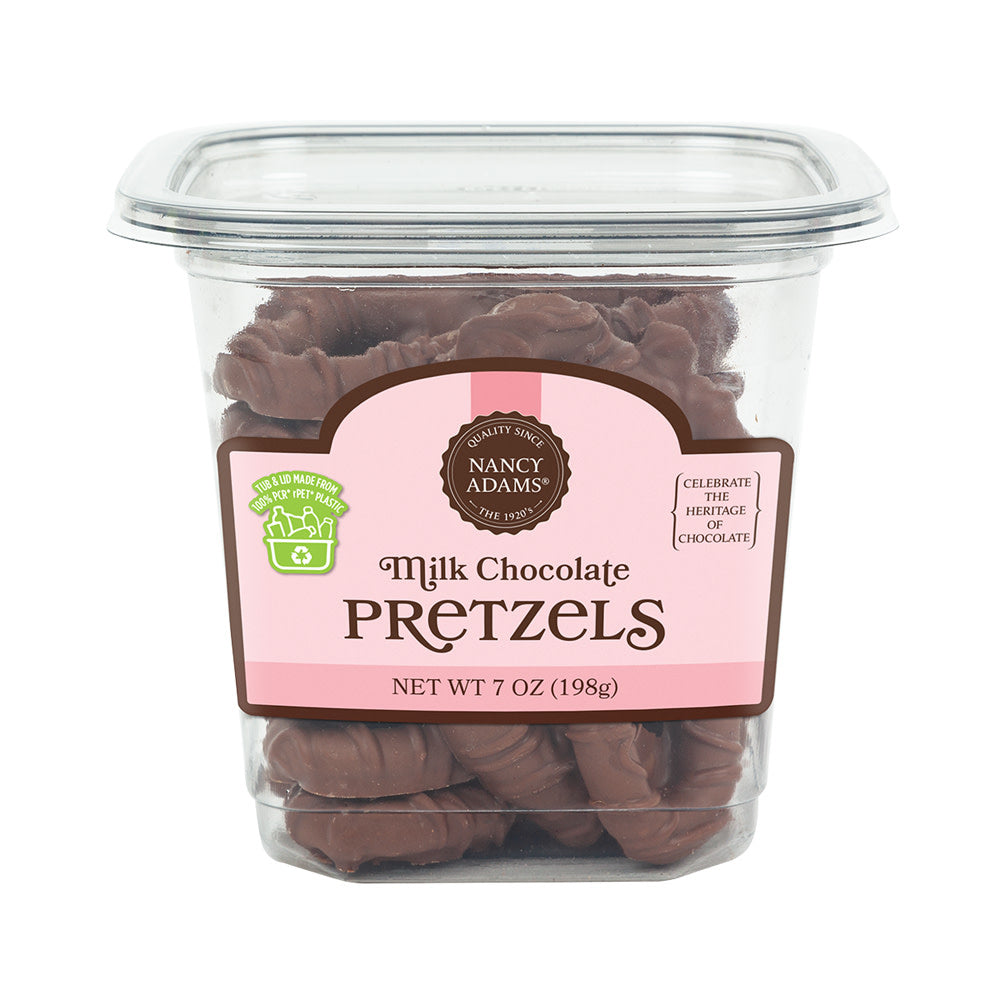 Wholesale Nancy Adams Milk Chocolate Pretzels 7 Oz Tub- Bulk