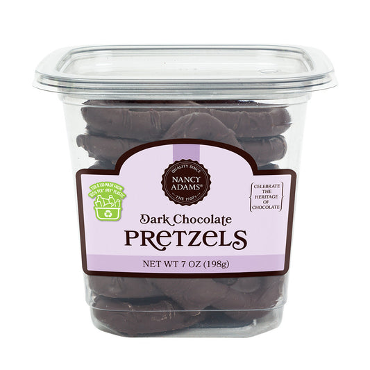 Wholesale Nancy Adams Dark Chocolate Pretzels 7 Oz Tub- Bulk