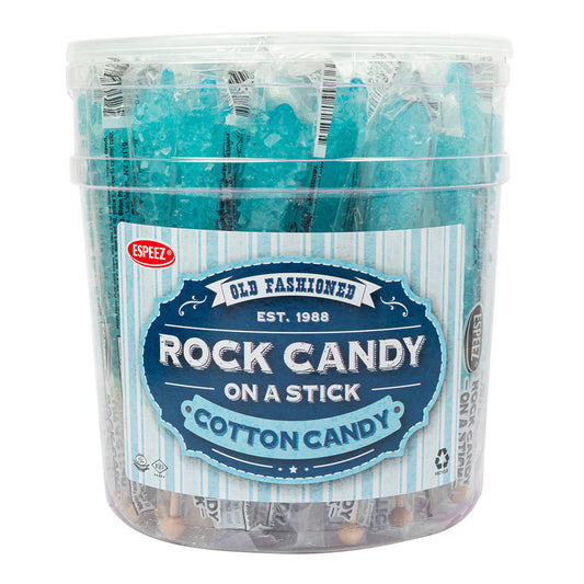 Espeez Rock Candy Light Blue Cotton Candy Sticks Tub 0.8 Oz