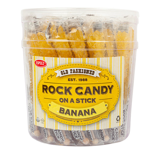 Espeez Rock Candy Yellow Banana Sticks Tub 0.8 Oz