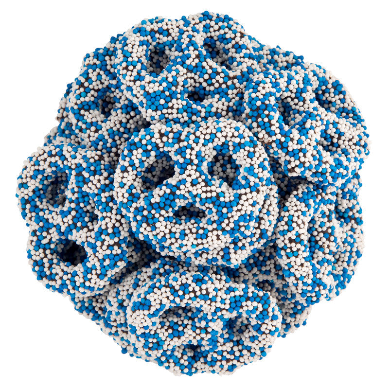 Wholesale BoxNCase Dark Chocolatey Coated Mini Hanukkah Nonpareil Pretzels- Bulk