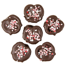Wholesale BoxNCase Dark Chocolate Caramel Pretzels With Crushed Peppermint- Bulk