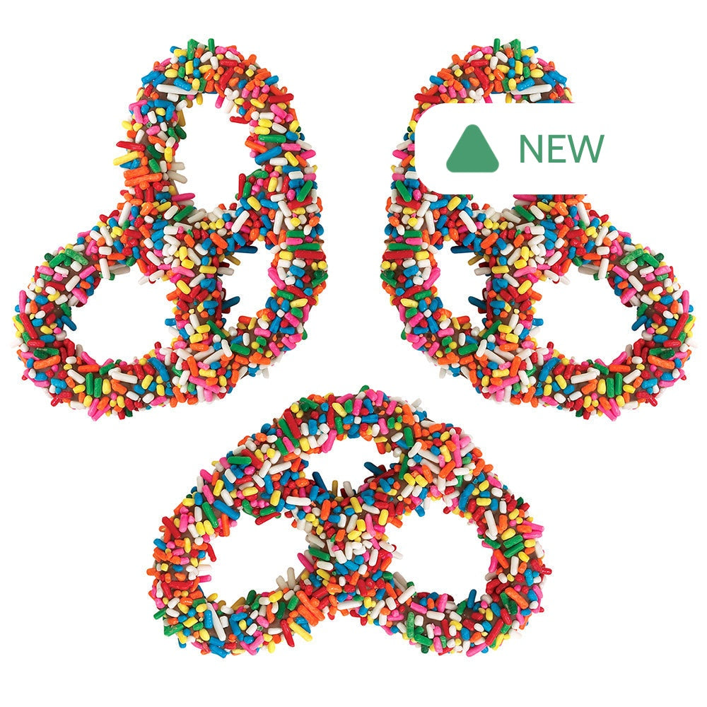 Wholesale Giambri'S Rainbow Sprinkles Milk Chocolate Covered Pretzel- Bulk