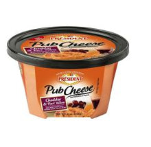 Wholesale President Port Wine Pub Cheddar 8 Oz- Bulk
