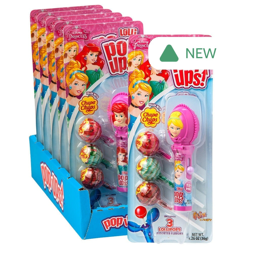 Wholesale Pop Ups Princess Lollipop 1.26 Oz Blister Pack- Bulk