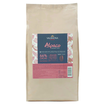 Wholesale Valrhona 66% Alpaco Dark Chocolate - Single Origin Ecuador 3kg- Bulk