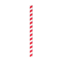 Wholesale Hoffmaster Each Red Striped Unwrapped Paper Straw- Bulk