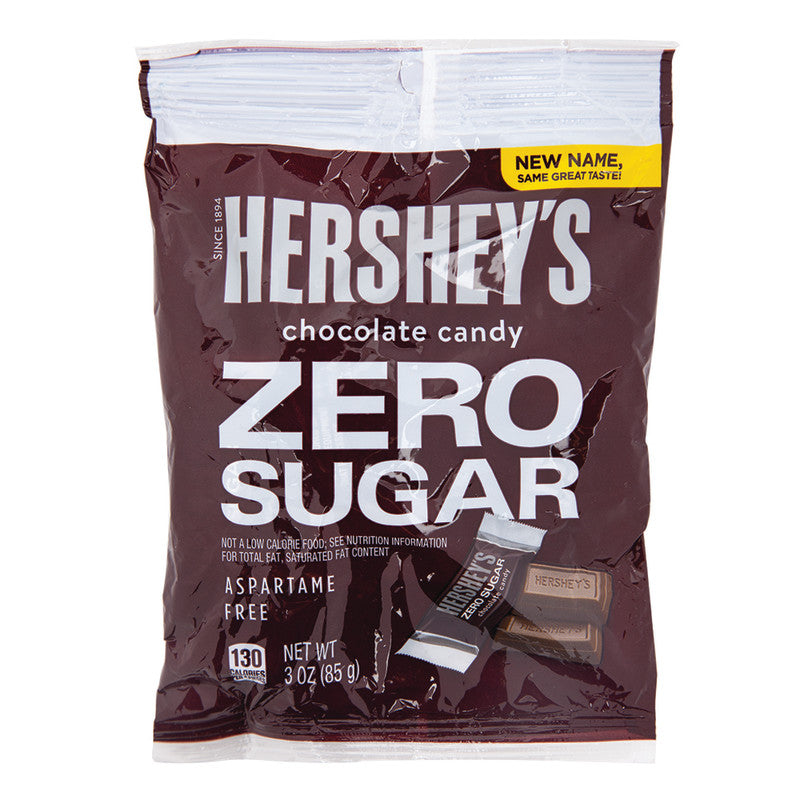 Wholesale Hershey'S Zero Sugar Milk Chocolate Candy 3 Oz Peg Bag- Bulk