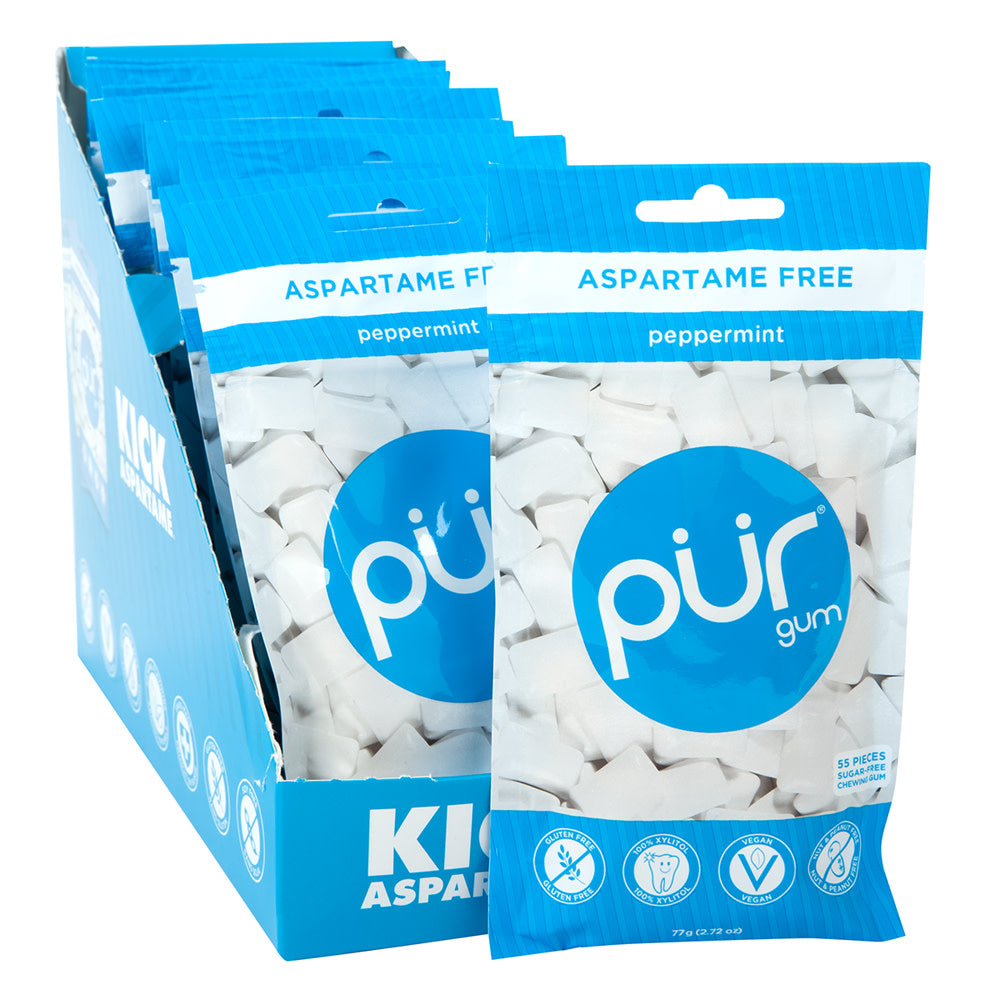 Wholesale Pur Peppermint Gum 2.72 Oz Bag- Bulk