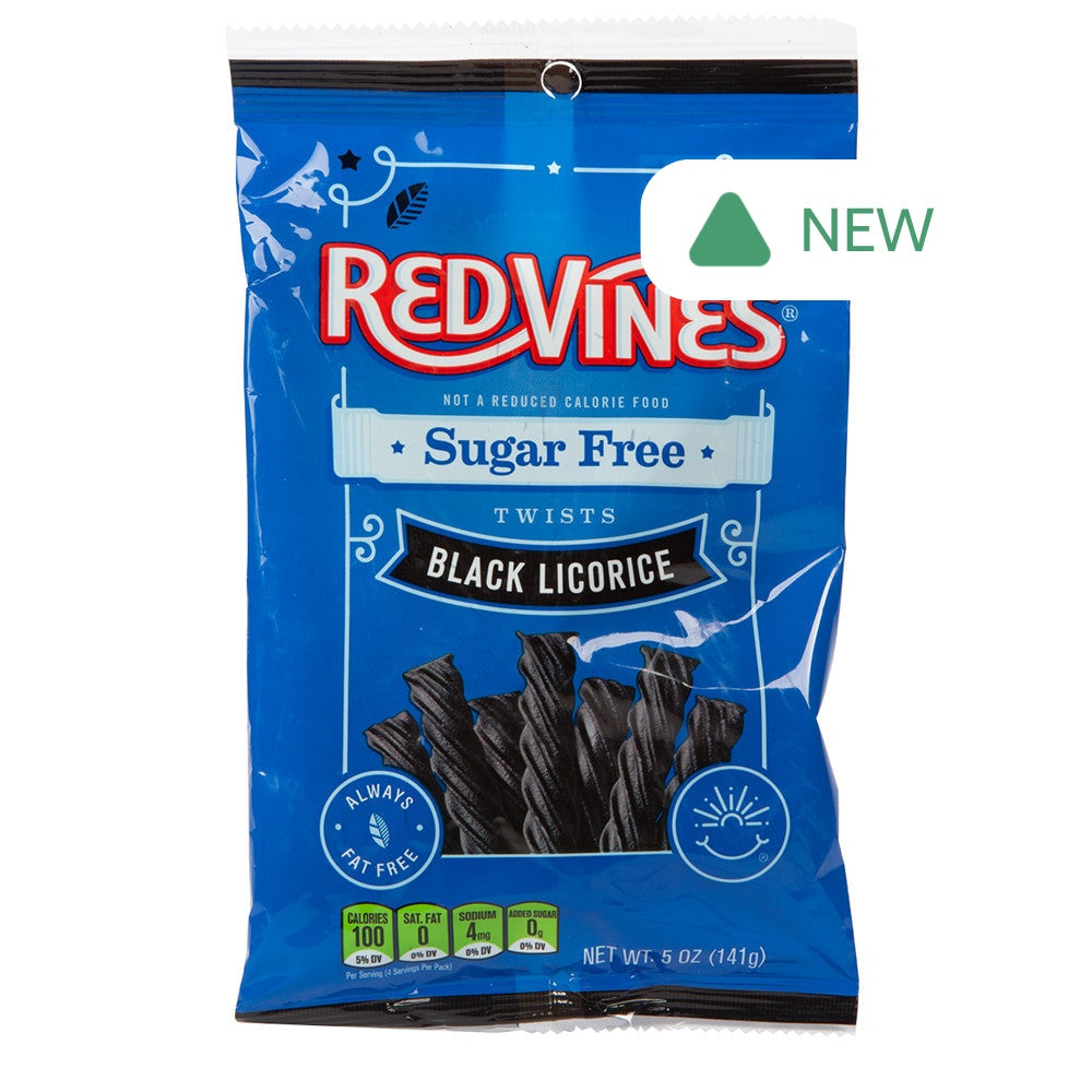 Wholesale Red Vines Sugar Free Black Licorice Twists 5 Oz Peg Bag- Bulk