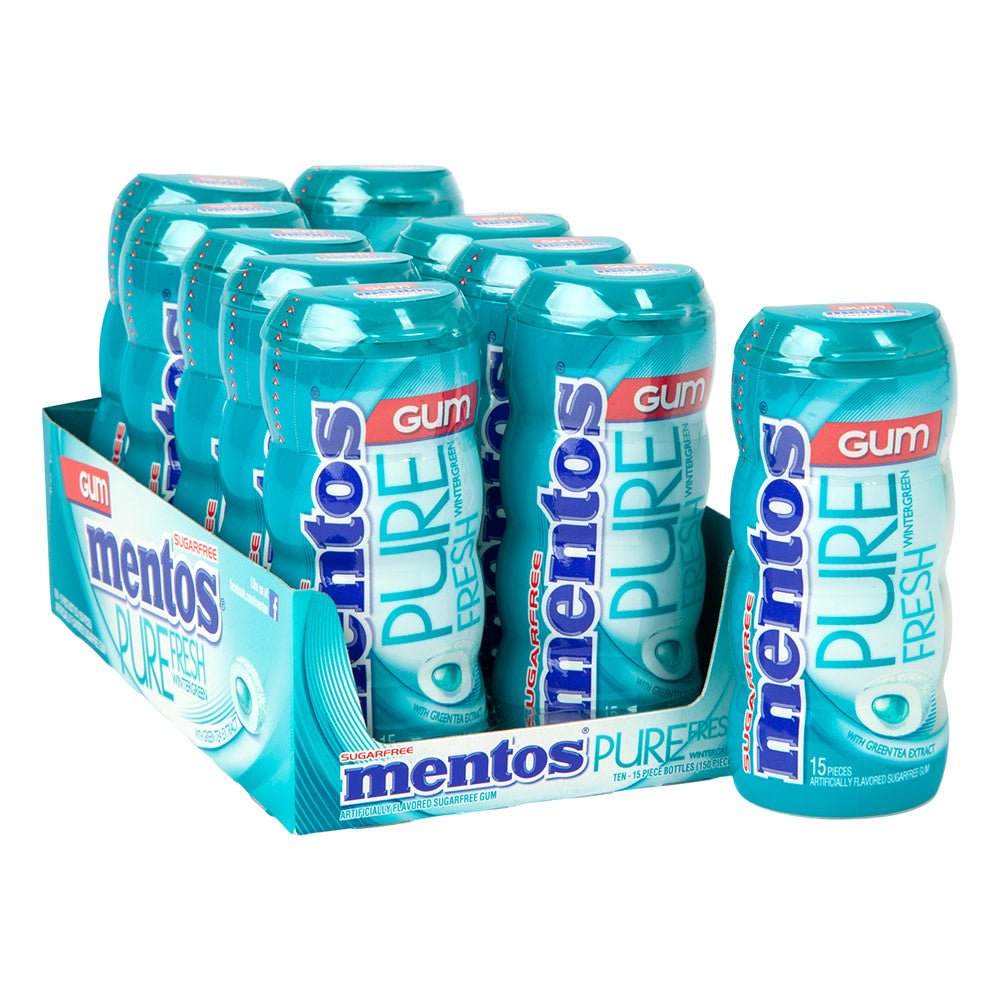 Wholesale Mentos Gum Sugar Free Pure Fresh Wintergreen 1.06 Oz- Bulk