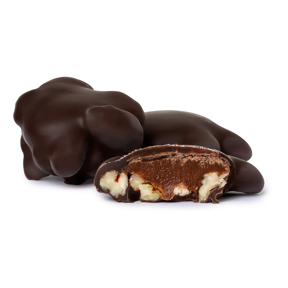 Wholesale BoxNCase Dark Chocolate Caramel Pecan Clusters- Bulk