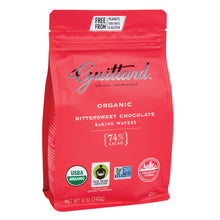 Wholesale Guittard Organic Bittersweet Baking Wafers 74% Cacao 12 Oz Pouch *Sf Dc Only*- Bulk