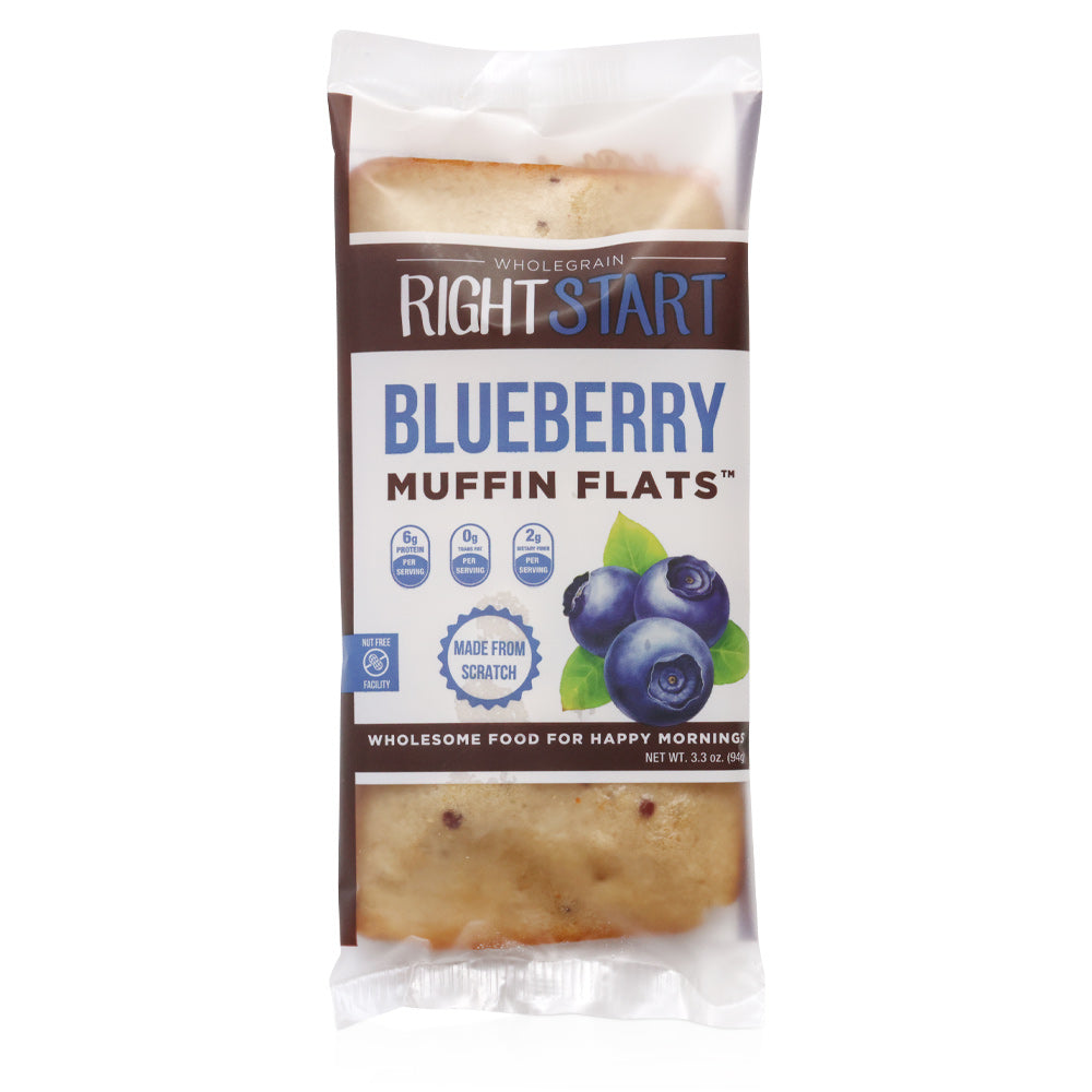 Wholesale Right Start Whole Grain Blueberry Muffin Flats | 3.3 oz- Bulk