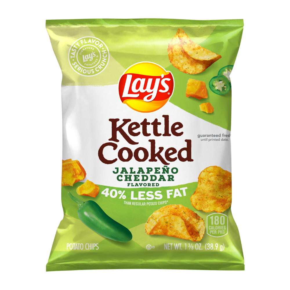Wholesale Lay'S Case * 40% Less Fat Cheddar Jalapeno Potato Chips- Bulk