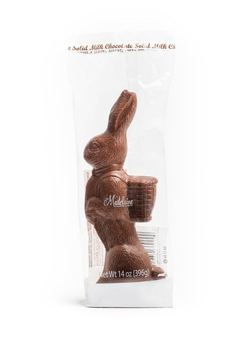 Wholesale Madelaine Chocolate 14 Oz. Standing Rabbit Cello Bag (8¾")- Bulk