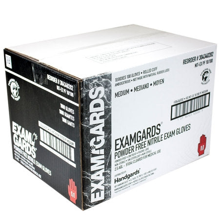 Wholesale Companions Each Gloves Nitrile Black Powder Free Medium- Bulk