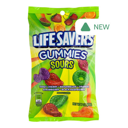 Wholesale Lifesavers Gummies Sours 7 Oz Peg Bag- Bulk