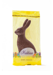Wholesale Madelaine Chocolate 15 Oz. Sitting Rabbit Cello Bag (8¾")- Bulk