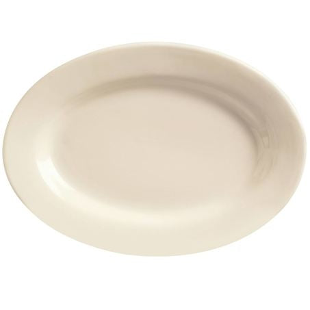 Wholesale World Table Case Cream White Platter 15.5X10In- Bulk