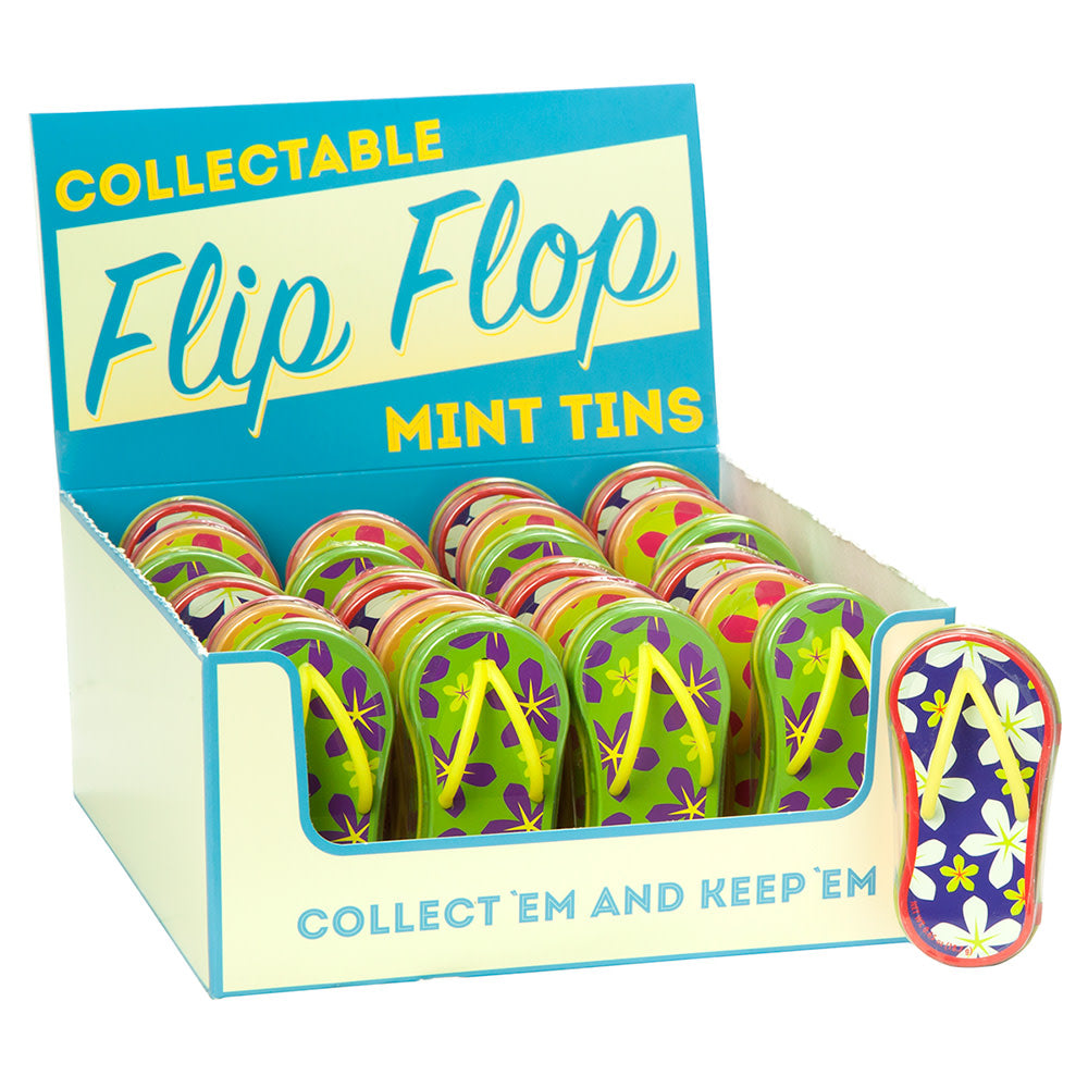 Wholesale MoMints Floral Flip Flop Sugar Free Peppermint Mints 0.65 Oz Tin- Bulk