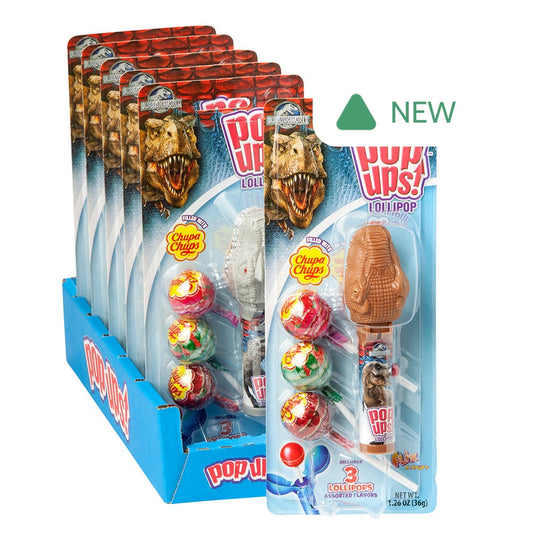 Wholesale Pop Ups Jurassic World Lollipop 1.26 Oz Blister Pack- Bulk