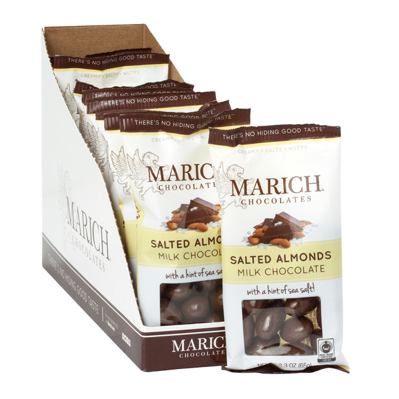 Wholesale Marich Milk Chocolate Salted Almonds 2.3 Oz- Bulk