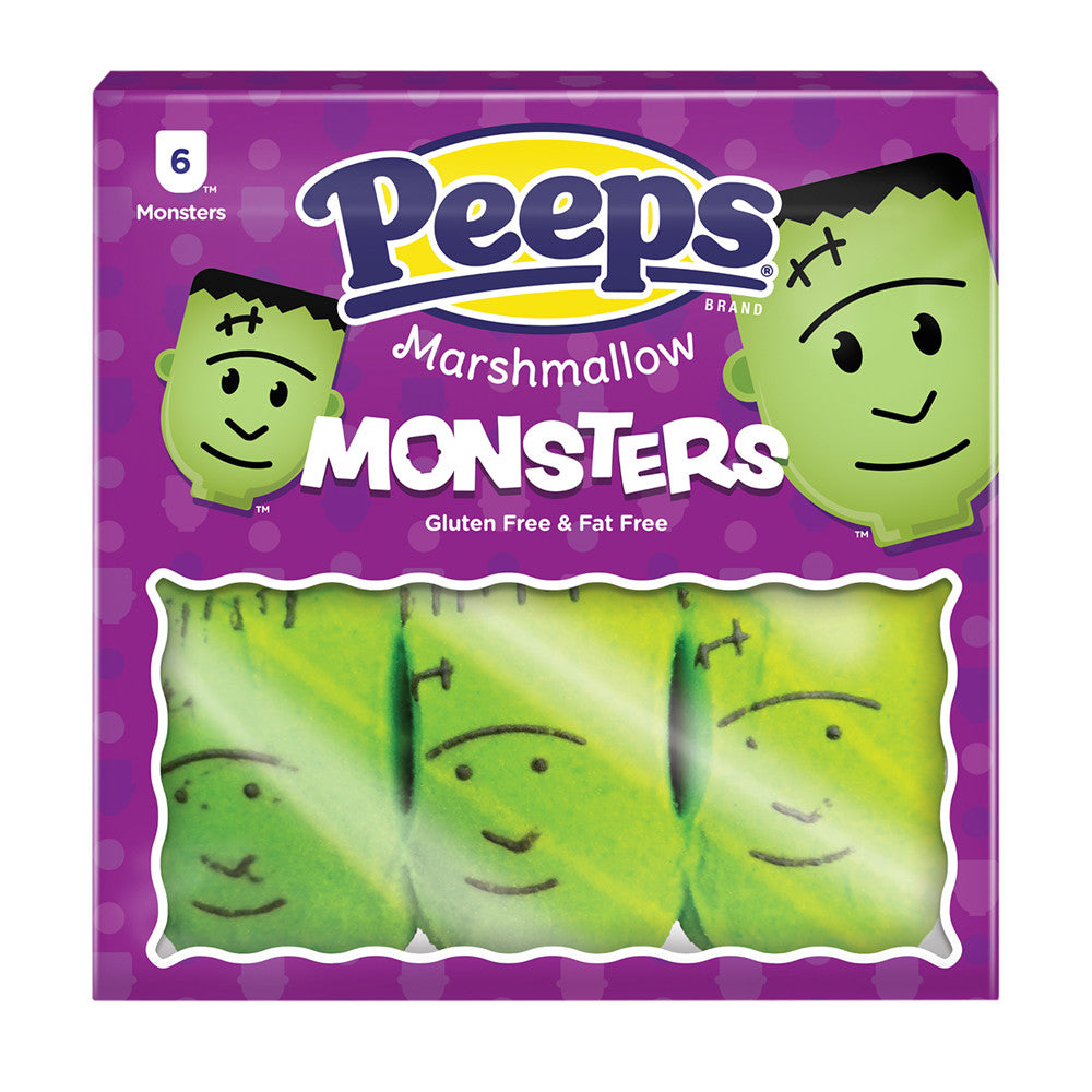 Wholesale Peeps Marshmallow Monsters 6 Pc 3 Oz Tray- Bulk