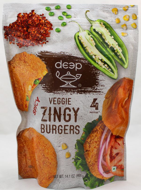 Wholesale Deep Spicy Veggie Zingy Burgers 14.1 Oz (4pc)- Bulk