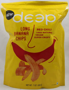Wholesale Deep Red Chili Long Banana Chips 7 oz- Bulk