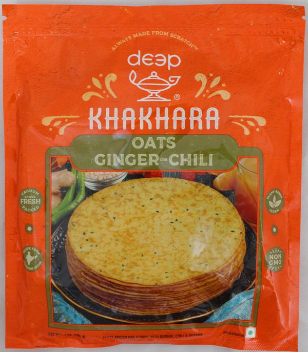Wholesale Deep Oats Ginger Chili Khakhara 7 Oz- Bulk
